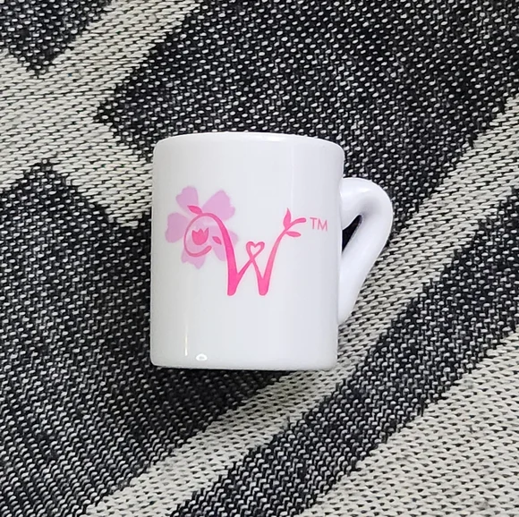 American Girl Wellie Wishers Doll White & Pink Hot Chocolate Cocoa Coffee  Mug